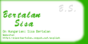 bertalan sisa business card